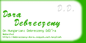 dora debreczeny business card